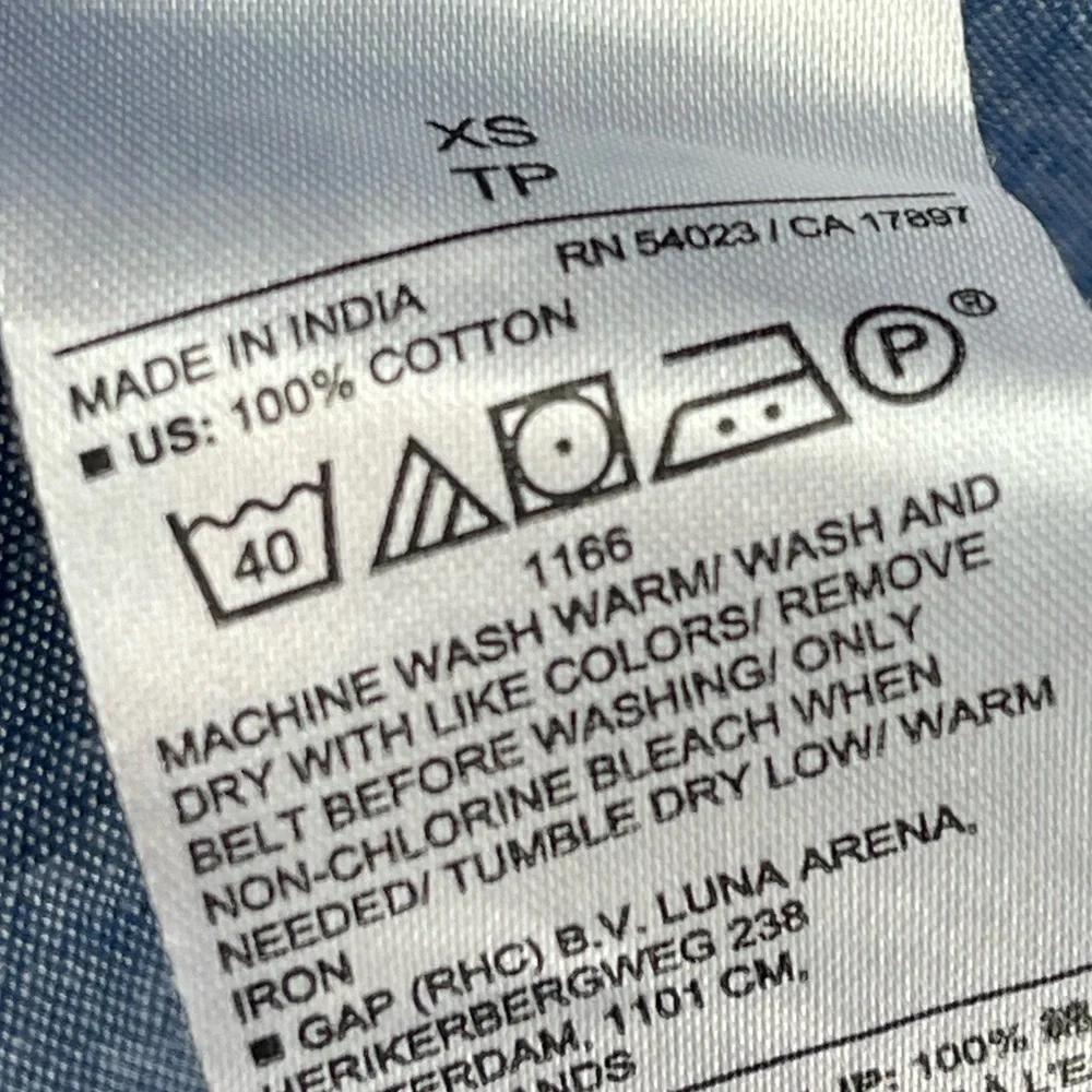 Banana Republic Factory size XS chambray midi shift Shirtdress